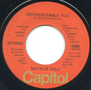 Natalie Cole - Unpredictable You / I've Got Love On My Mind Vinyl Record