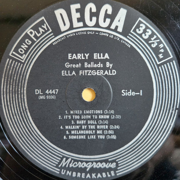 Ella Fitzgerald - Early Ella (Great Ballads By Ella Fitzgerald)