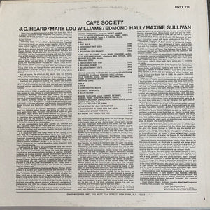 J.C. Heard / Mary Lou Williams / Edmond Hall / Maxine Sullivan - Cafe Society - 1973