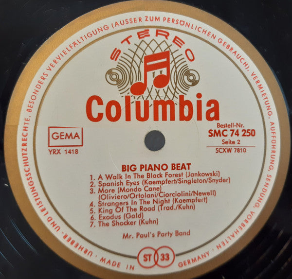 Paul Kuhn Und Seine Partyband - Big Piano Beat -