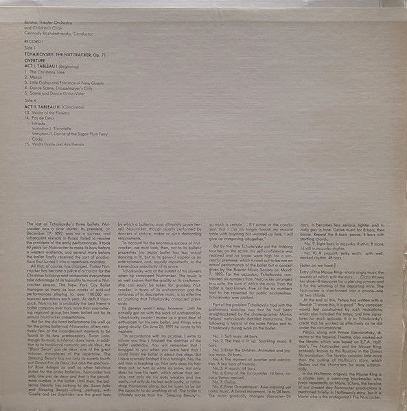 Pyotr Ilyich Tchaikovsky, Bolshoi Theatre Orchestra, Gennadi Rozhdestvensky - The Nutcracker (Complete) - 1974