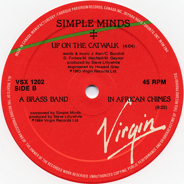 Simple Minds - Up On The Catwalk (Extended Mix) - 1984
