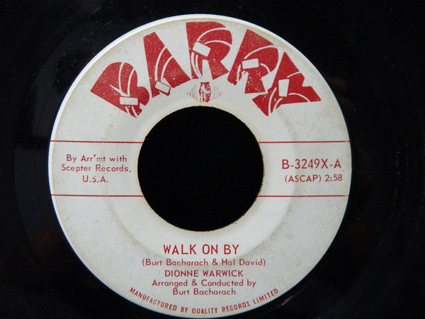 Dionne Warwick - Walk On By / Any Old Time Of Day - 1964