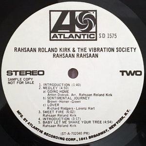 Rahsaan Roland Kirk & The Vibration Society - Rahsaan Rahsaan - 1970