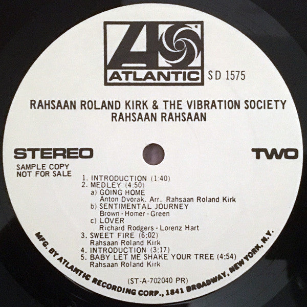 Rahsaan Roland Kirk & The Vibration Society - Rahsaan Rahsaan - 1970