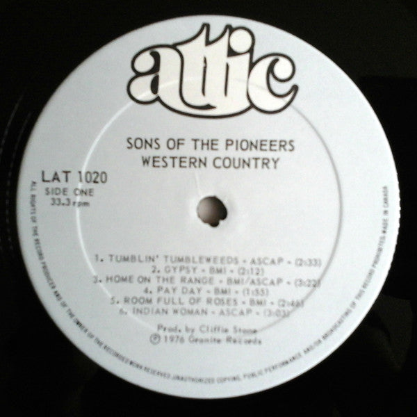 Sons Of The Pioneers, The - Western Country - 1976