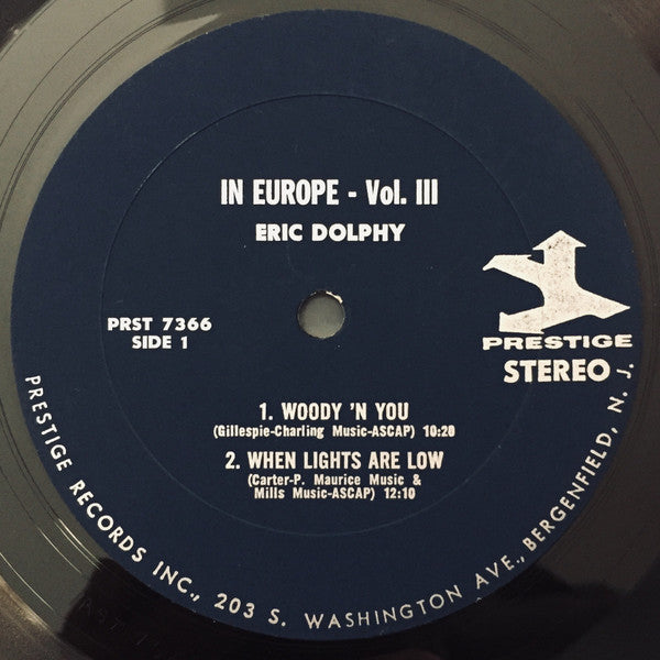 Eric Dolphy - In Europe / Volume 3.