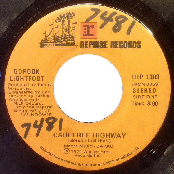 Gordon Lightfoot - Carefree Highway - 1974