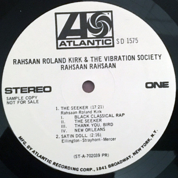 Rahsaan Roland Kirk & The Vibration Society - Rahsaan Rahsaan - 1970
