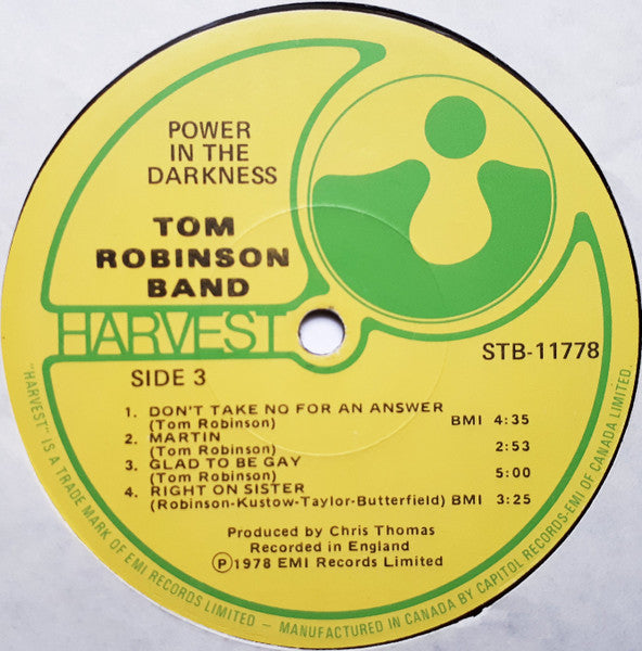 Tom Robinson Band - Power In The Darkness - 1978