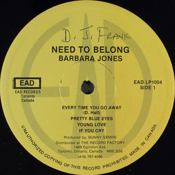 Barbara Jones - Need To Belong