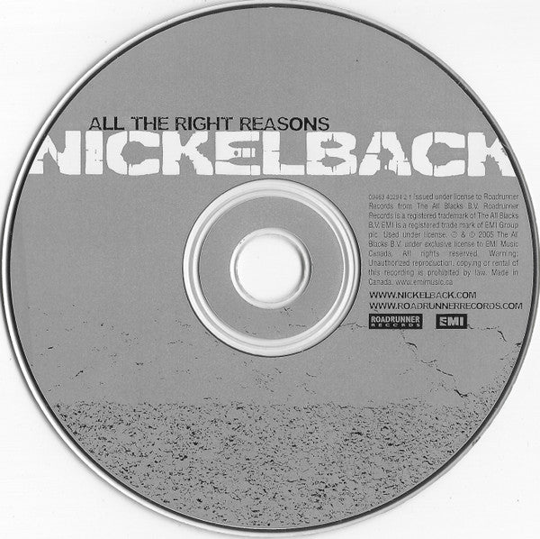 Nickelback - All The Right Reasons (CD) - 2005