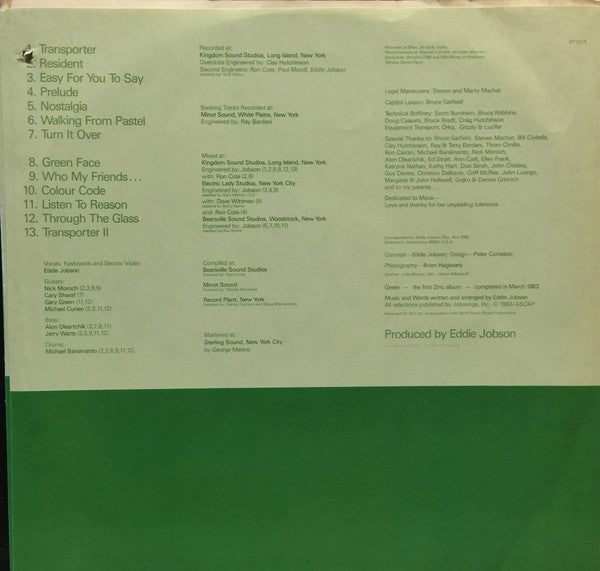 Eddie Jobson / Zinc - The Green Album - 1983