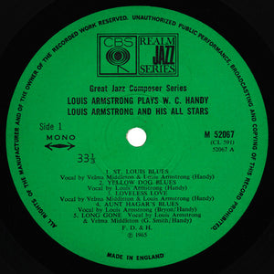 Louis Armstrong - Louis Armstrong Plays W.C. Handy Vinyl Record