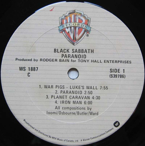 Black Sabbath - Paranoid Vinyl Record