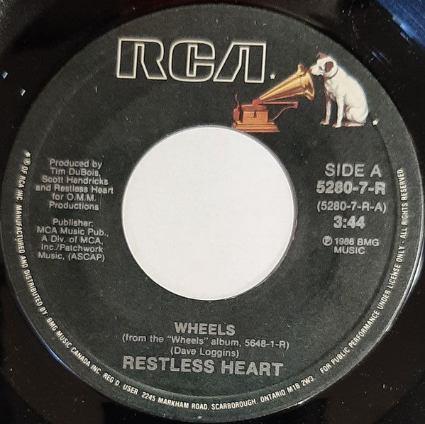 Restless Heart - Wheels / New York (Hold Her Tight) - 1987
