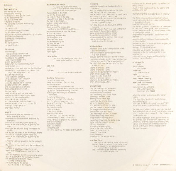 Adrian Belew - Lone Rhino - 1982