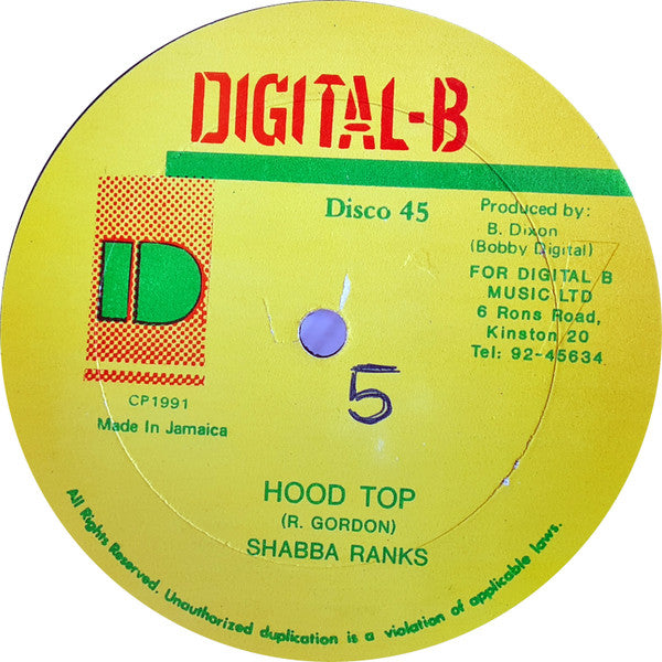 Shabba Ranks - Hood Top - 1991