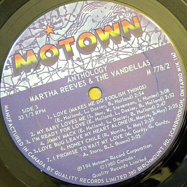 Martha Reeves & The Vandellas - Anthology - 1980