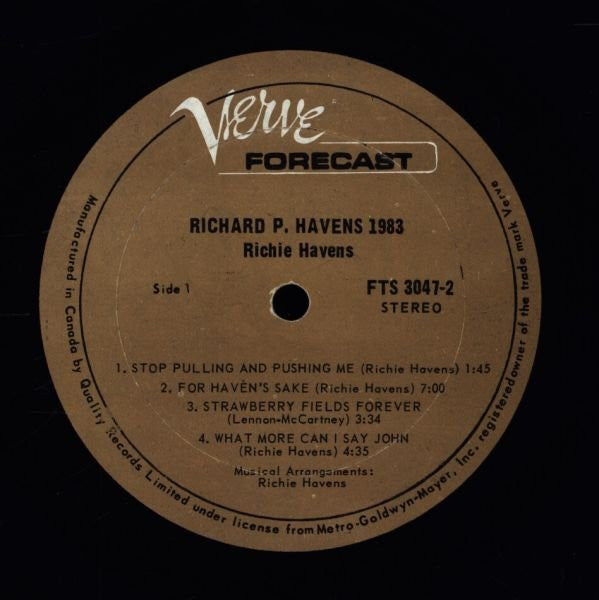 Richie Havens - Richard P. Havens 1983 - 1969