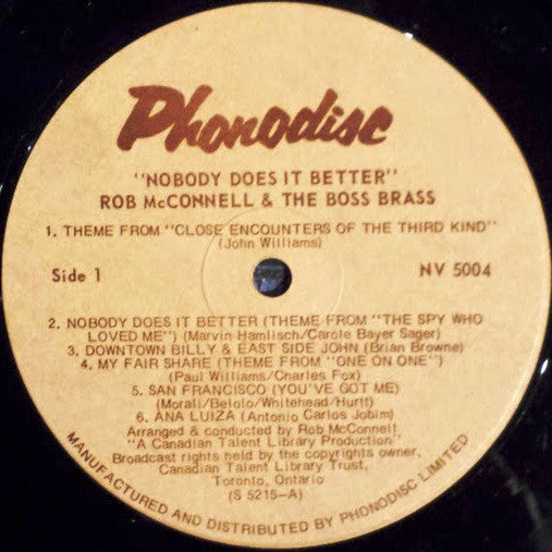 Rob McConnell & The Boss Brass - Nobody Does It Better - 1978