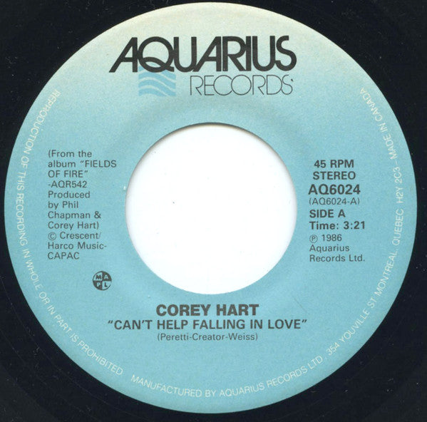 Corey Hart - Can't Help Falling In Love