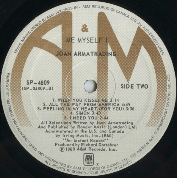 Joan Armatrading - Me Myself I - 1980