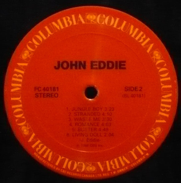 John Eddie - John Eddie Vinyl Record