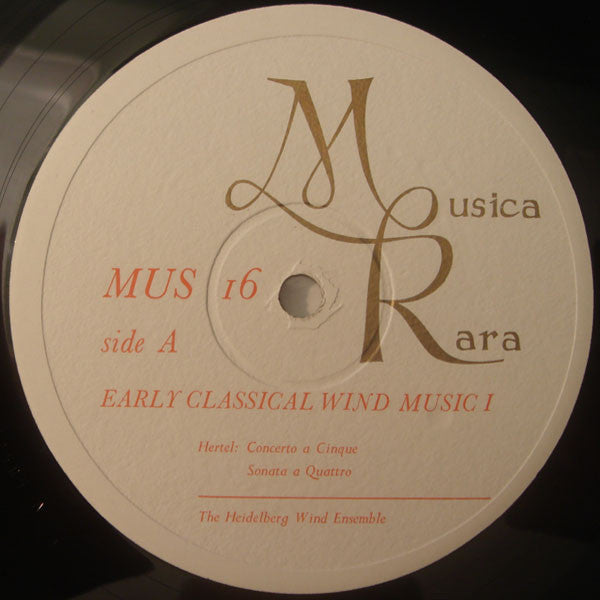 Heidelberg Wind Ensemble, The - Early Classical Wind Music I - 1967