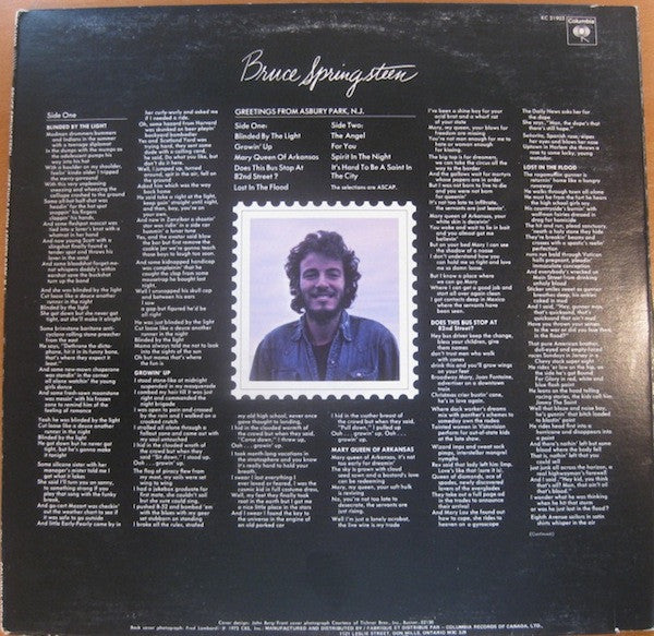 Bruce Springsteen - Greetings From Asbury Park, N.J.