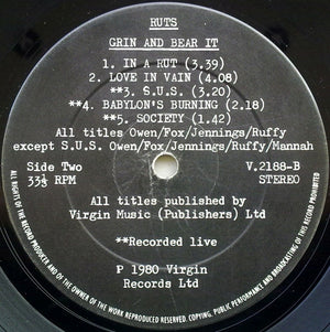 Ruts, The - Grin And Bear It - 1980