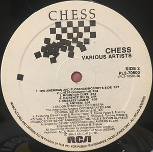 Benny Andersson, Tim Rice, Björn Ulvaeus - Chess - 1984