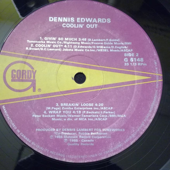 Dennis Edwards - Coolin' Out - 1985