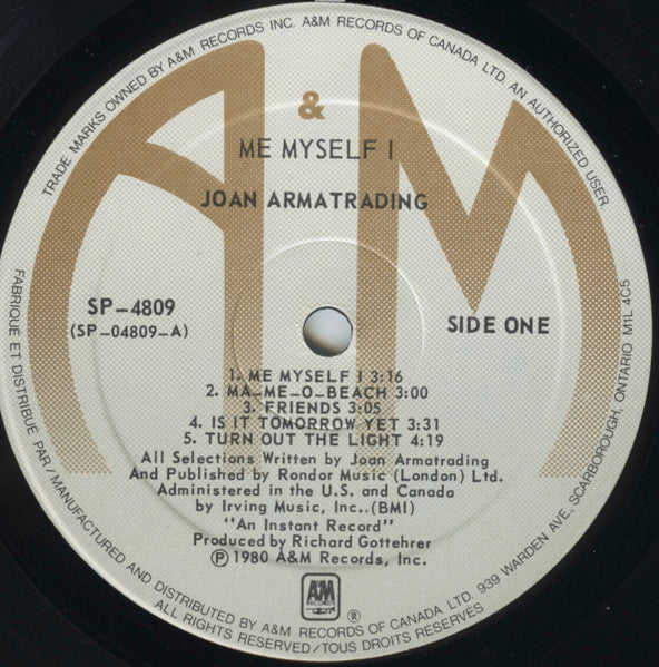 Joan Armatrading - Me Myself I - 1980