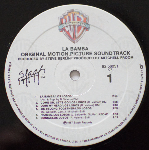 Various - La Bamba (Original Motion Picture Soundtrack) Vinyl Record