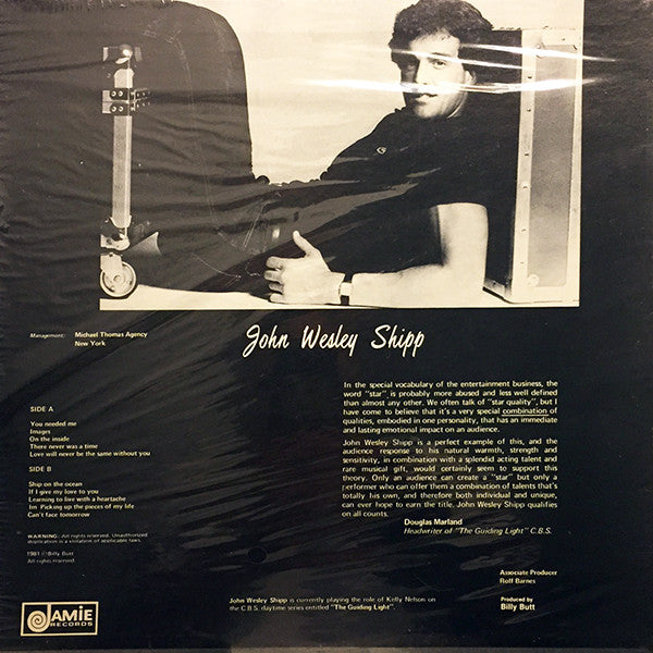 John Wesley Shipp - Images Vinyl Record