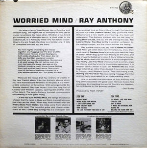 Ray Anthony - Worried Mind (The Soul Of Country Western Blues) - 1962