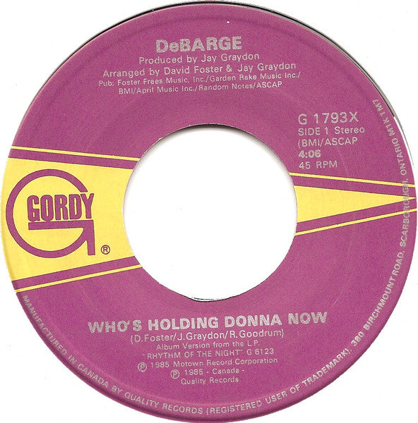 DeBarge - Who's Holding Donna Now