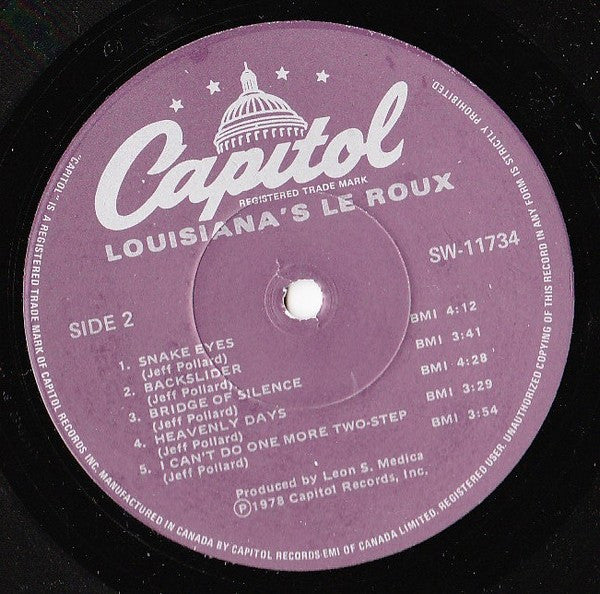 Le Roux - Louisiana's Le Roux - 1978