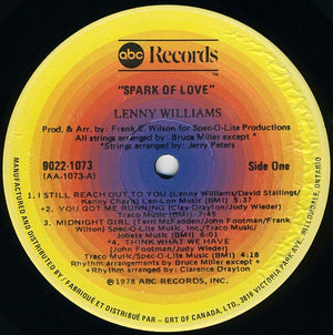 Lenny Williams - Spark Of Love - 1978