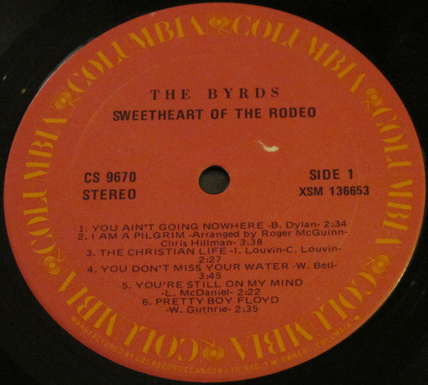 The Byrds - Sweetheart Of The Rodeo Vinyl Record