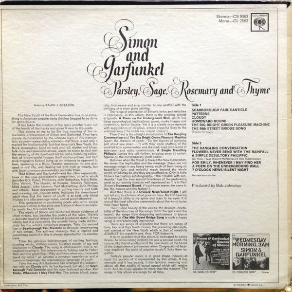 Simon & Garfunkel - Parsley, Sage, Rosemary And Thyme - 1966