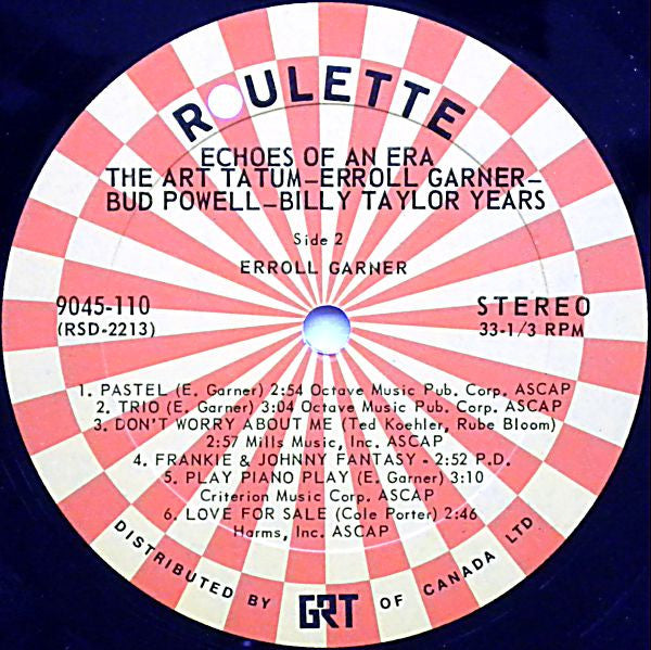 Art Tatum / Erroll Garner / Bud Powell / Billy Taylor - The Art Tatum - Erroll Garner - Bud Powell - Billy Taylor Years -