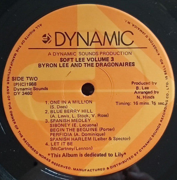 Byron Lee And The Dragonaires - Soft Lee Vol. 3