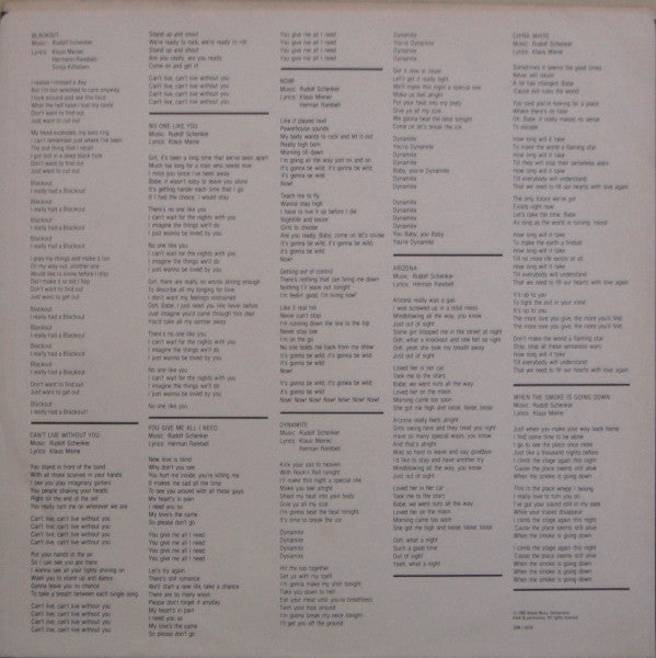 Scorpions - Blackout - 1982