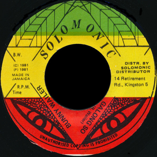 Bunny Wailer - Galong So - 1981