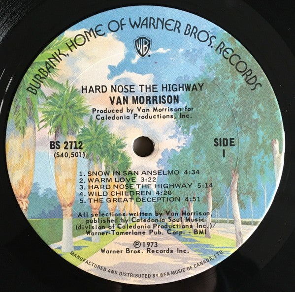 Van Morrison - Hard Nose The Highway Vinyl Record