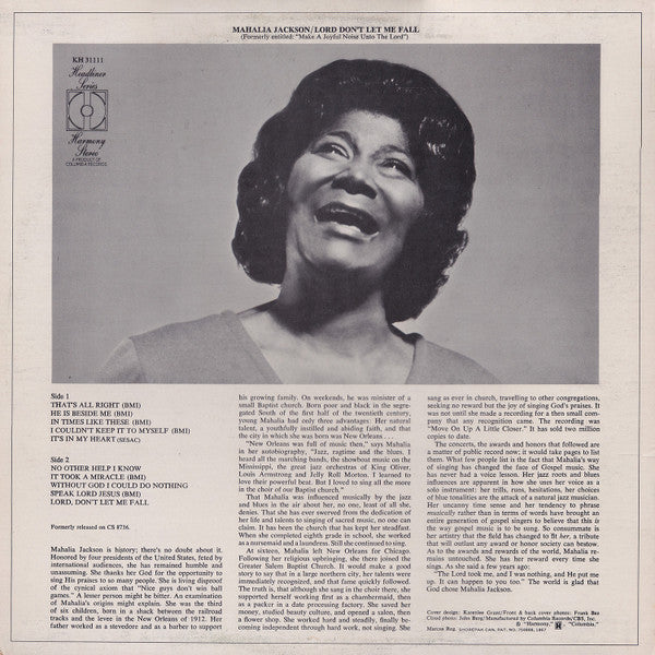 Mahalia Jackson - Lord Don't Let Me Fall - 1972