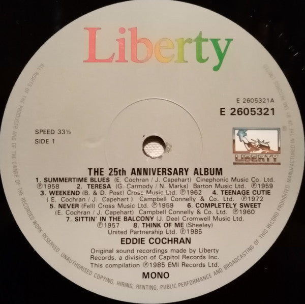 Eddie Cochran - The 25th Anniversary Album - 1985