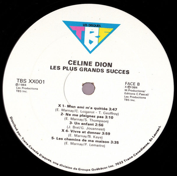 Céline Dion - Les Plus Grands Succès - 1984